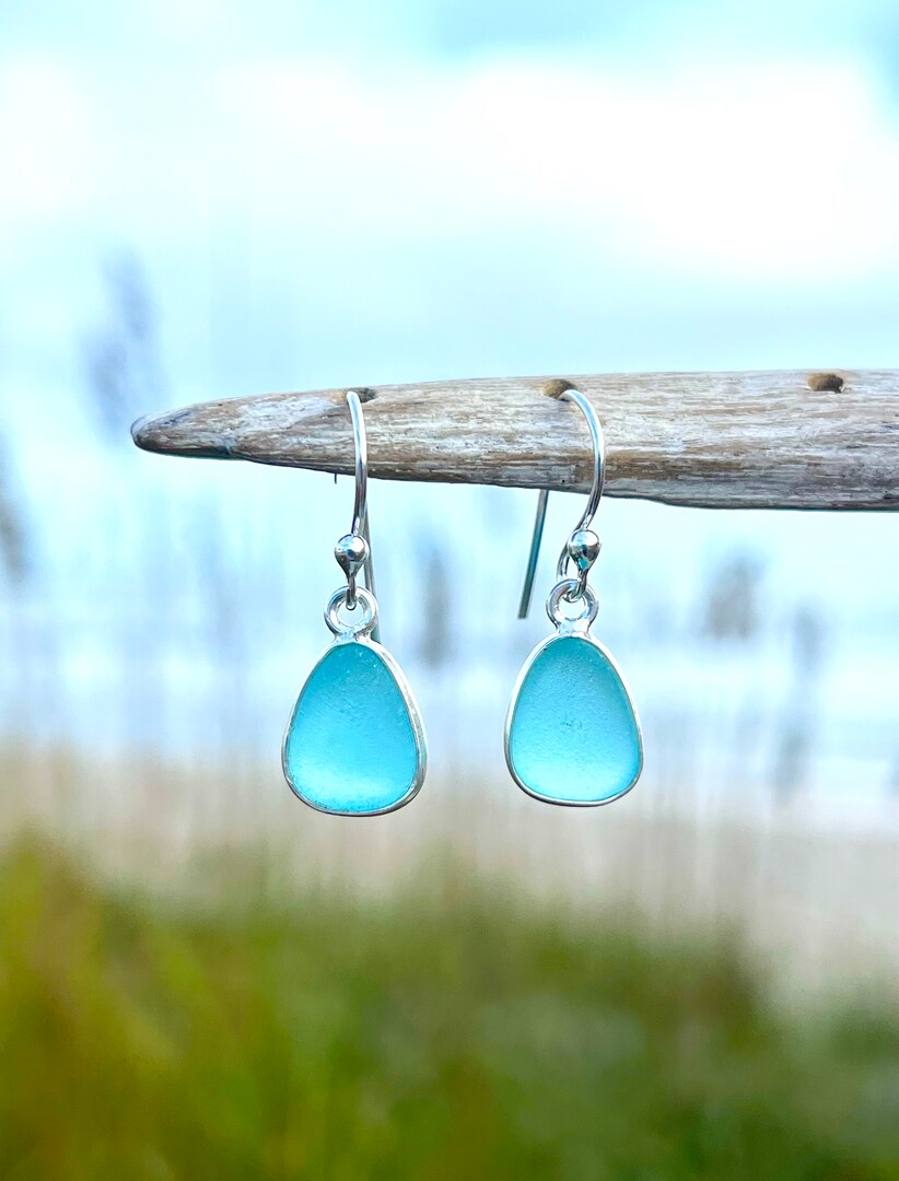Sea Glass Earrings Dangle Sterling Silver Wire Wrap Drop Earrings Beach Glass Jewelry Gift for Beach Lover Mermaid Earrings Vacation Jewelry | MakerPlace by Michaels Sea Glass Earrings Dangle Sterling Silver Wire Wrap Drop Earrings Beach Glass Jewelry Gift for Beach Lover Mermaid Earrings Vacation Jewelry | MakerPlace by Michaels